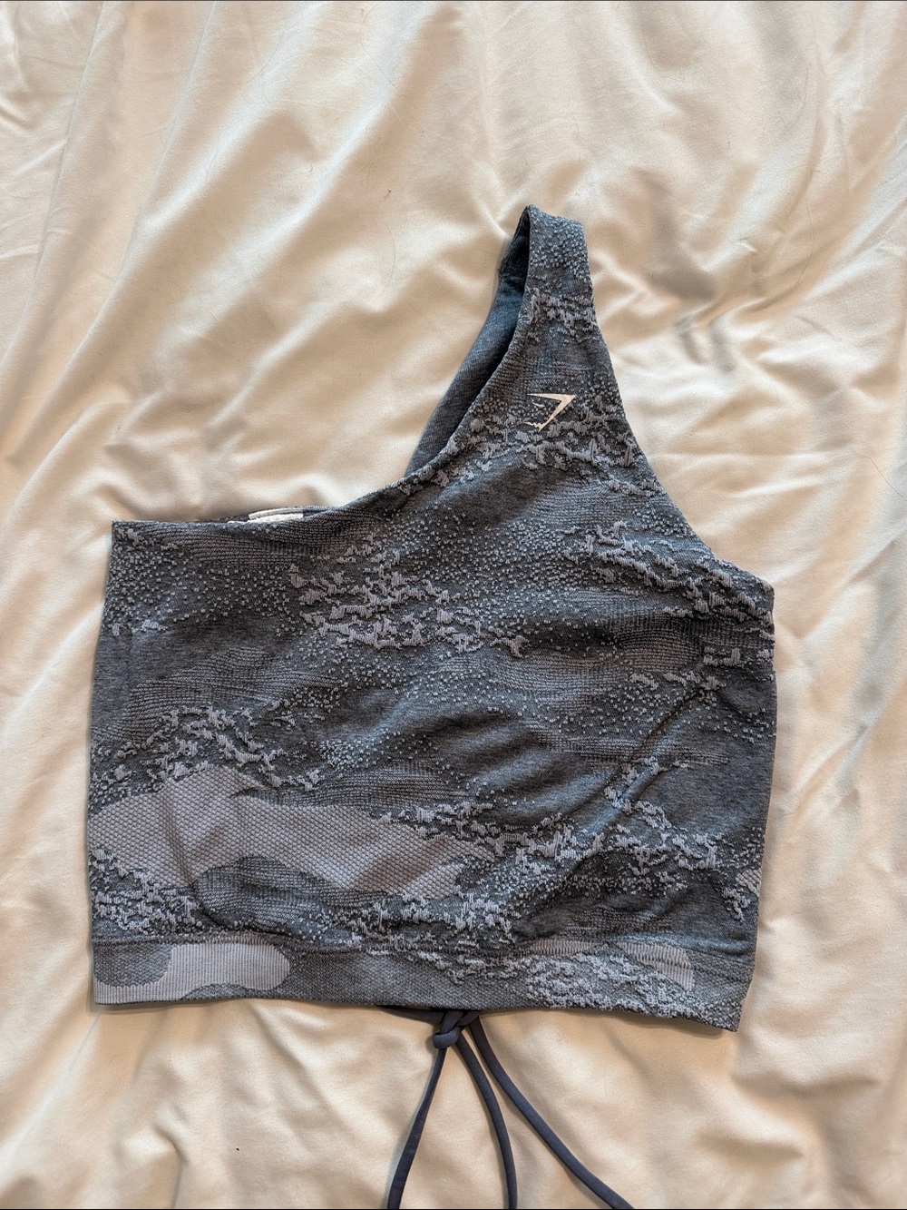 Gymshark One-Shoulder Seamless Sports Bra Top - blue